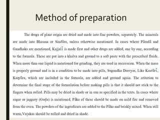 Method of preparation
 