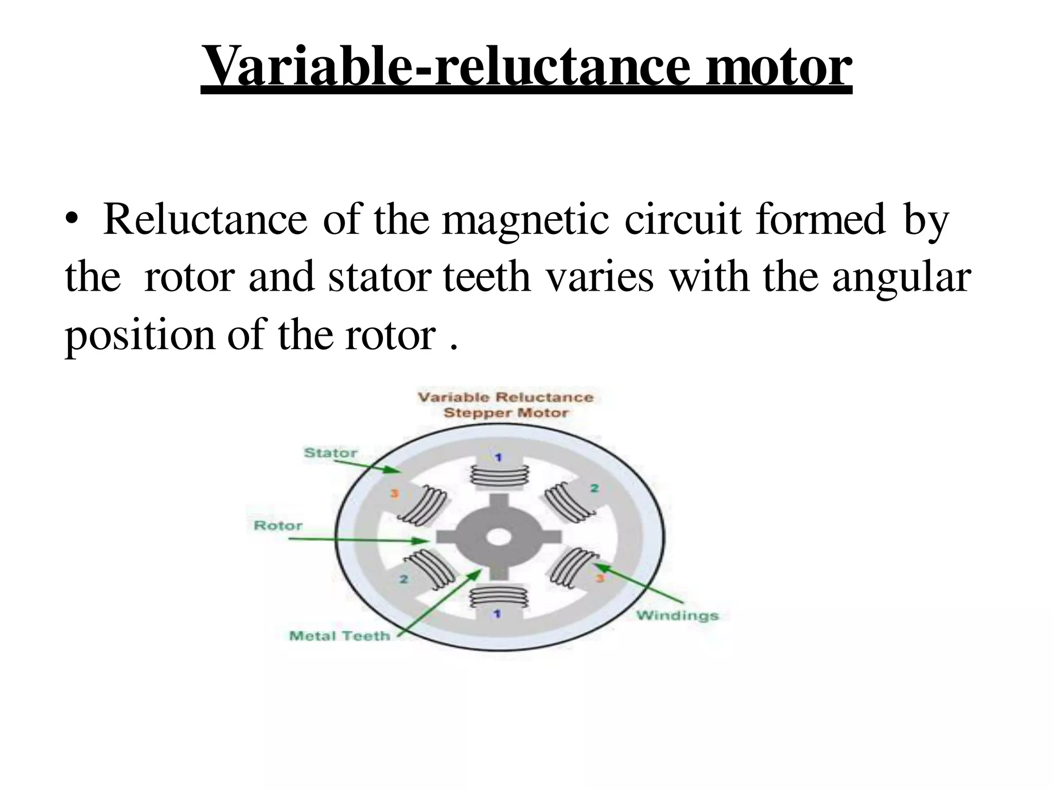 stepper motor, Working principal Construction Types Advantages an disadvantages Application