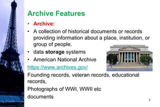 8. intro to lang. americanism. archive features | PPT