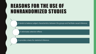 Non Randomised Control Trial | PPTX