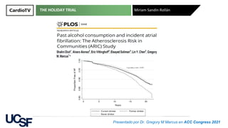 THE HOLIDAY TRIAL Miriam Sandín Rollán
Presentado por Dr. Gregory M Marcus en ACC Congress 2021
 