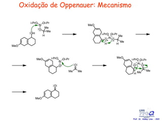 Oxidação de Oppenauer: Mecanismo
Prof. Dr. Sidney Lima - 2021
 