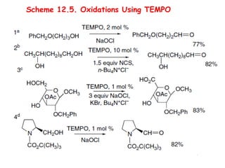 Scheme 12.5. Oxidations Using TEMPO
 