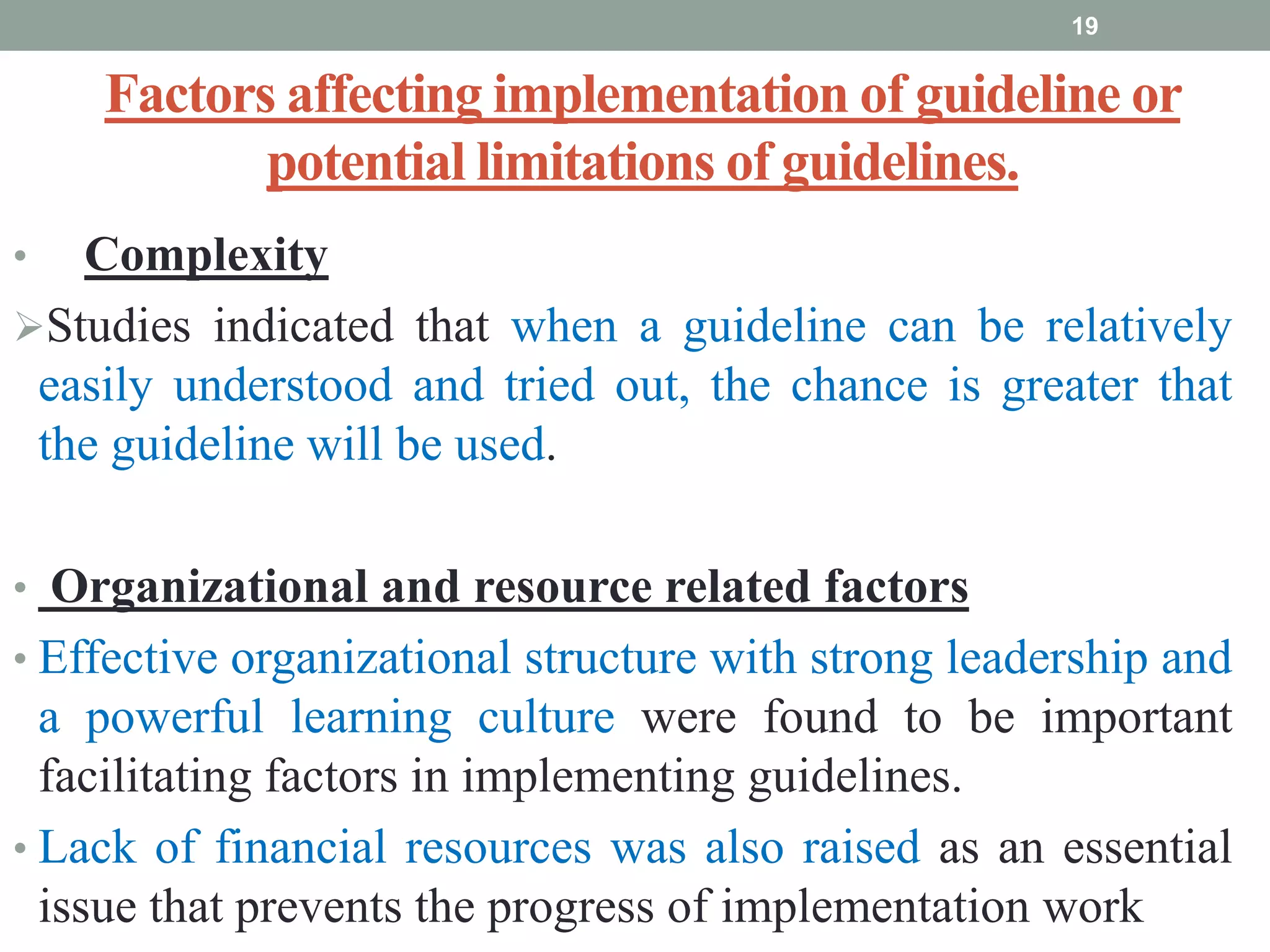 Raised Guidelines Developing therapeutic guidelines | PPTX
