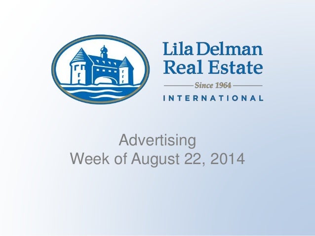 Advertising
Week of August 22, 2014
 