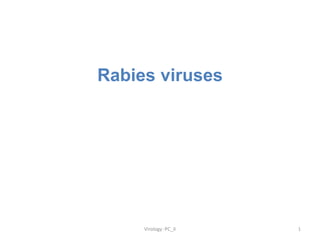 Rabies viruses
Virology -PC_II 1
 