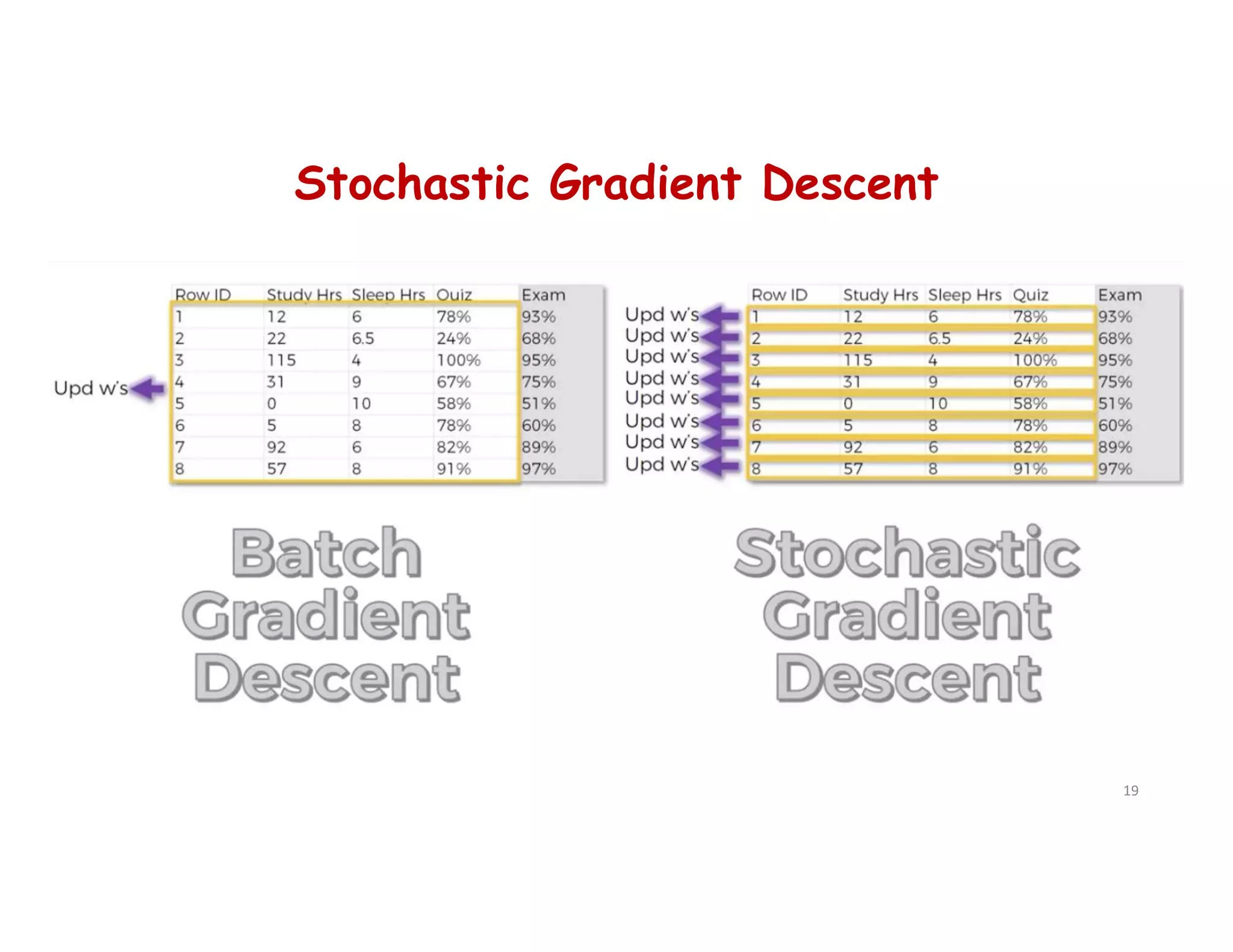 Stochastic Gradient Descent
19
 