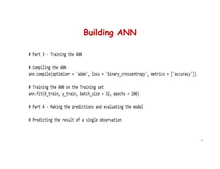Building ANN
25
 