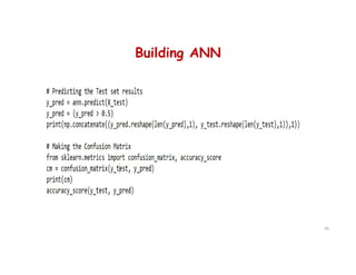 Building ANN
26
 