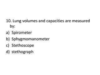 8. TEST - I (MCQs) .... RESPIRATORY SYSTEM.pptx