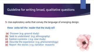 Research questions & hypotheses,Qualitative ,Quantitative and mixed ...