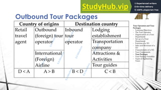 Specific Tour Operators 8. Tour Operators And Tour Packages | PDF