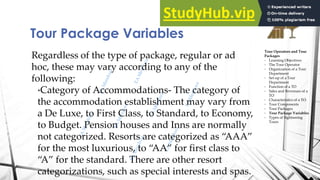 Tour Package Variables Ecample 8. Tour Operators And Tour Packages | PDF