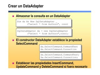 8.- Acceso a datos con Microsoft ADO.NET.ppt