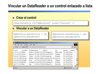 8.- Acceso a datos con Microsoft ADO.NET.ppt