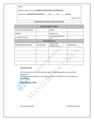 8.4 PERFORMANCE QUALIFICATION PROTOCOL FOR DISPENSING BOOTH (1).pdf