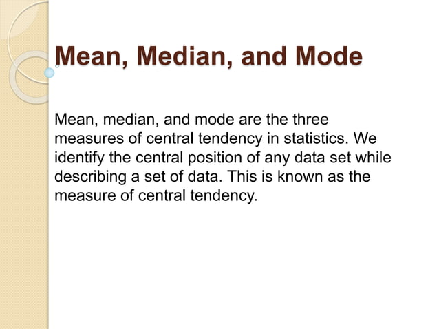 8. Arithmetic mean ,median and mode.pptx | Free Download