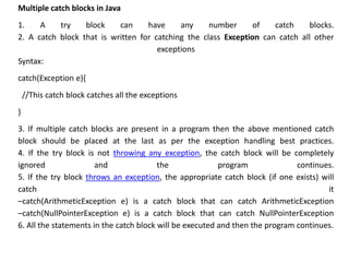 8.Exception handling latest(MB).ppt . | PPT