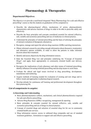 8. PHARMACOLOGY & THERAPETICS.pdf MBBS SYLLABUS | PDF
