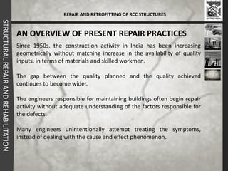 repair , retrofitting and strengthening of concrete structures | PDF