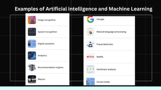 Examples of Artificial intelligence and Machine Learning
 