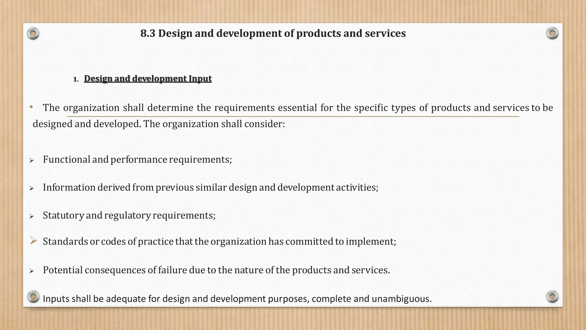 8.3 Design & Development - Clause requirements for ISO 9001 design | PPTX