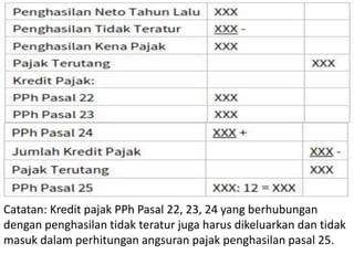 8. Perhitungan PPh pasal 25.pptx dan di dalam bentuk file dokumen atau ...