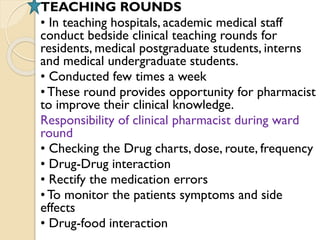 Clinical Pharmacy, Definition, Scope and Development –In India and ...