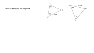 Prove that triangles are congruent
 