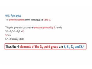 8. POINT GROUPS (PART ONE) Sn, Cnv, Cnh and Cn POINT GROUPS.pptx