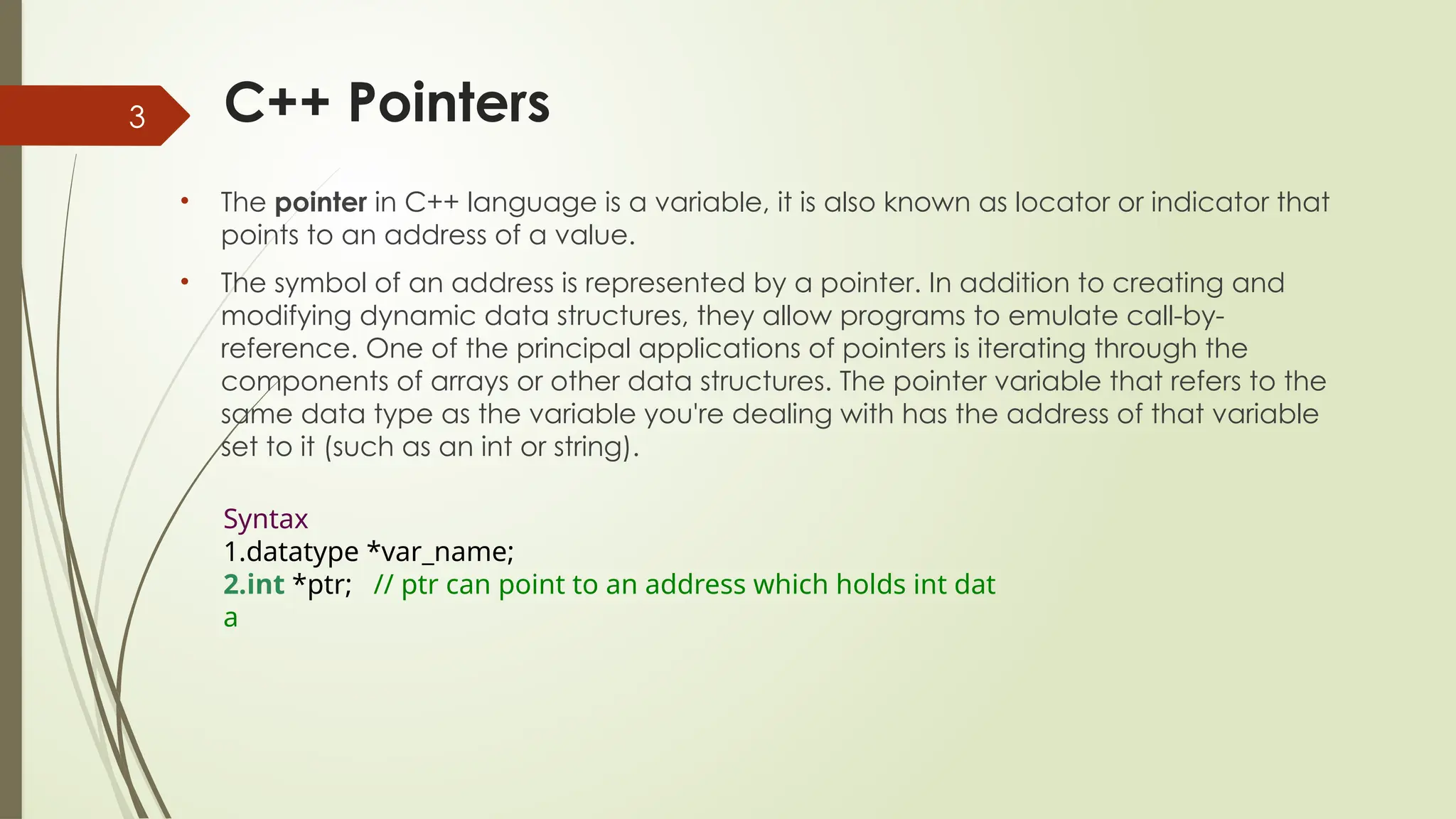 Introduction to pointers in c plus plus . | PPT