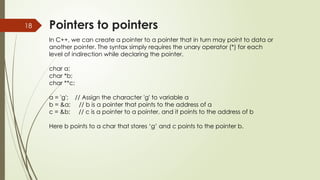 Pointers in C++ object oriented programming | PPTX