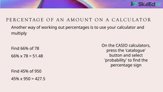 7. ES: Application of Number: Percentages | PPTX