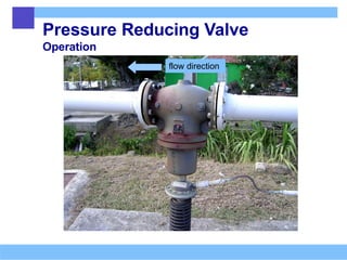 flow direction
Pressure Reducing Valve
Operation
 