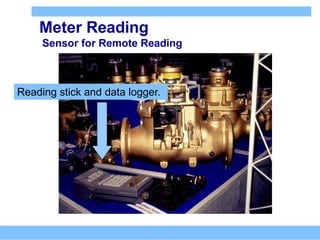Meter Reading
Sensor for Remote Reading
Reading stick and data logger.
 
