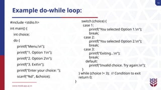 8. Loops while, do-while, for, break and continue (1).pptx
