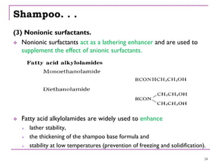Lathering Effect Image Cosmetic pharmaceutical analysis for pharmacy students | PDF
