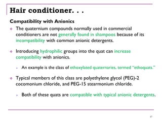 Incompatibility Hair Cosmetic pharmaceutical analysis for pharmacy students | PDF