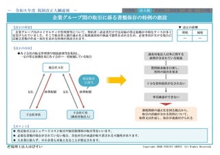 【改正の背景】 ▼ 改正の影響
【改正の内容】
【ポイント】
◉ 特定取引とはシェアードコスト取引や経営指導料の取引等をいいます。
◉ 必要な書類の保存がされていない場合、青色申告の承認が取り消される可能性があります。
◉ 大企業に限らず、中小企業も対象となることが想定されます。
税理士法人ゆびすい Copyright 2026 YUBISUI GROUP. All Rights Reserved.
その他
企業グループ間の取引に係る書類保存の特例の創設
企業グループ内のロイヤルティや管理費等について、契約書・請求書だけでは対価の算定根拠が不明なケースが多く
見受けられていました。そこで損金算入額の適正化と税務調査時の検証可能性を高めるため、必要事項が欠ける場合に
は補完書類の作成・保存を求める特例が創設されます。
増税 減税
― ―
－ 令和８年度 税制改正大綱速報 － 所得税 法人税 消費税 資産税 国 際
◆各子会社の販売管理費や間接経費等を集約し、
一定の算定根拠を基に各子会社へ一括配賦している場合
経費配賦
経費配賦
支払 支払
調査対象法人以外に関する
経費が含まれている疑義
質問検査権を行使し、
資料の提出を要求
十分な資料提供がなされない
事実確認ができない
課税関係の適正化を図る観点から、
取引の詳細が分かる資料について、
取得又は作成し、保存が義務付けられる
子会社Ｂ社
親会社Ａ社
子会社Ｃ社
(調査対象法人)
特定取引
に該当
 