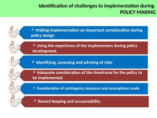 Policy Inplementation Challenges Policy Implementation for job seekers and govt | PPTX