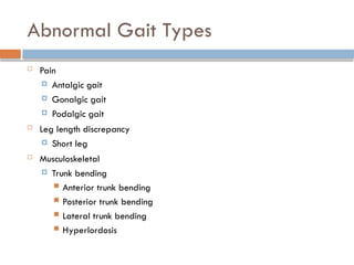 Abnormal Gait Biomechanics. presentation | PPTX