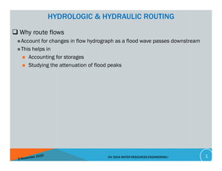 Comprehensive Overview of Hydrologic and Hydraulic Flow Routing Methods ...