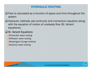 Comprehensive Overview of Hydrologic and Hydraulic Flow Routing Methods ...