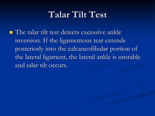 Talar Test Comprehensive Ankle Sprain Rehabilitation: Diagnosis, Grading, and ...