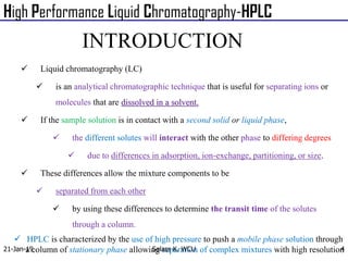 Comprehensive Overview of High Performance Liquid Chromatography (HPLC ...