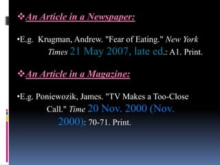  Name of  the periodical (italicized)