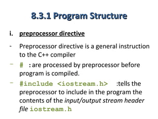 8.3 program structure (1 hour) | PPT
