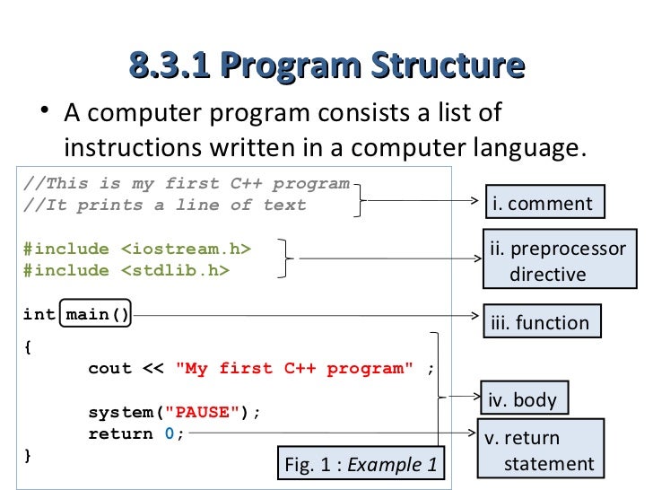 8.3 program structure (1 hour)