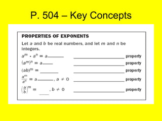 P. 504 – Key Concepts
 