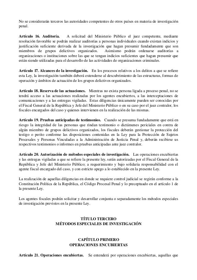 8.4 ley contra la delincuencia organizada